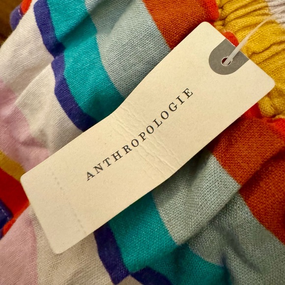 NWT Anthropologie multicolored dress, adjustable side waist ties & pockets - Picture 10 of 11
